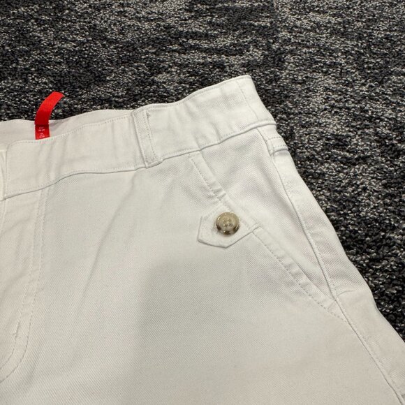 SPANX Stretch Twill Pull-On Cropped Wide-leg Pant (White, M) - Picture 3 of 5